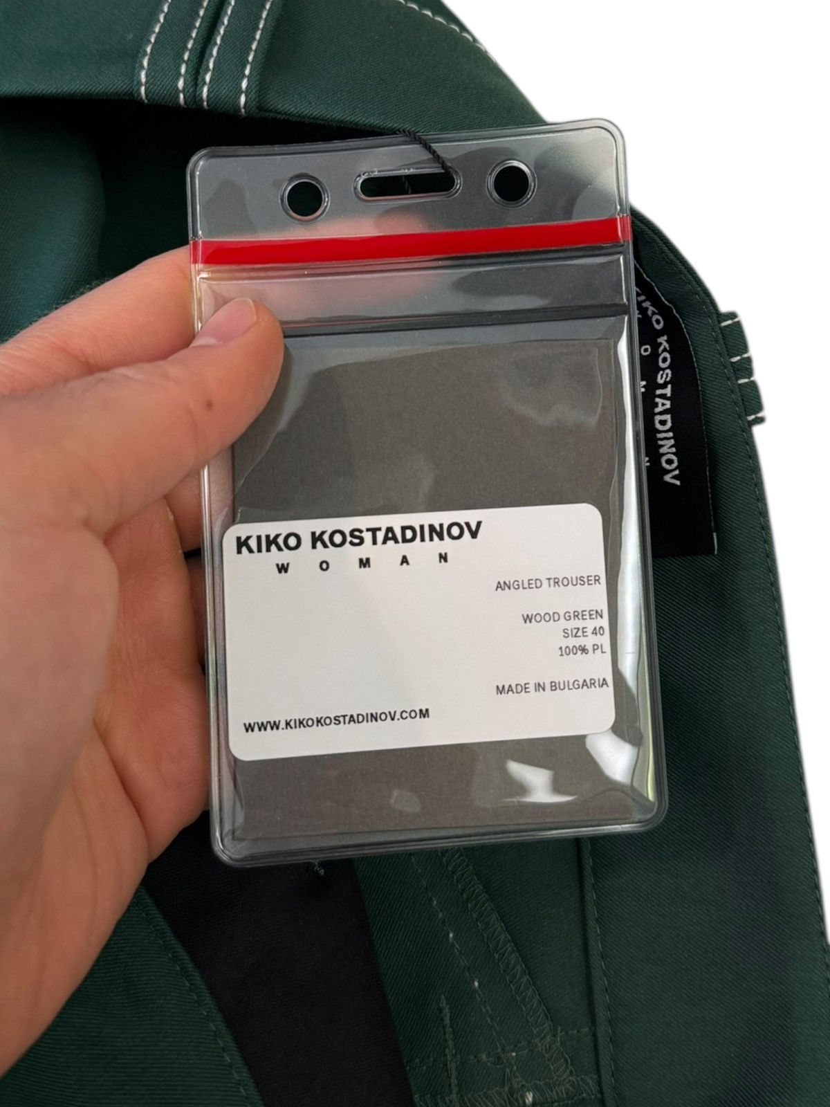 Kiko Kostadinov SS23 Angled Baggy Green Trouser Pant Size 27" / US 4 / IT 40 - 13 Thumbnail