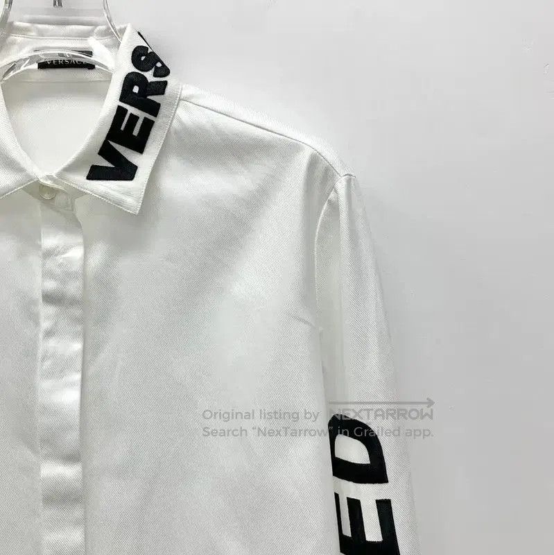 Versace Versace White Cotton Long Sleeve Men's Shirt . Size US M / EU 48-50 / 2 - 3 Thumbnail