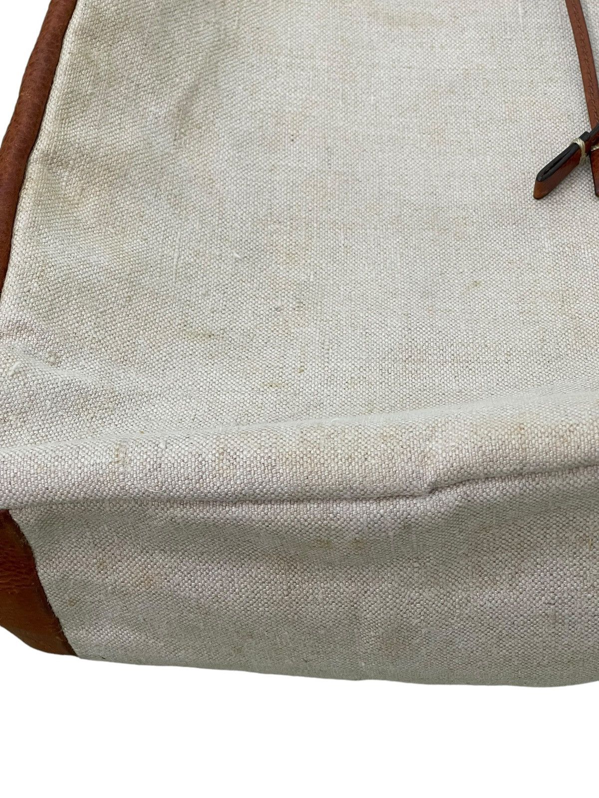Japanese Brand Tote Bag Beau Dessin Au Artisan Leather Cotton Canvas 1🟩 Size ONE SIZE - 8 Thumbnail