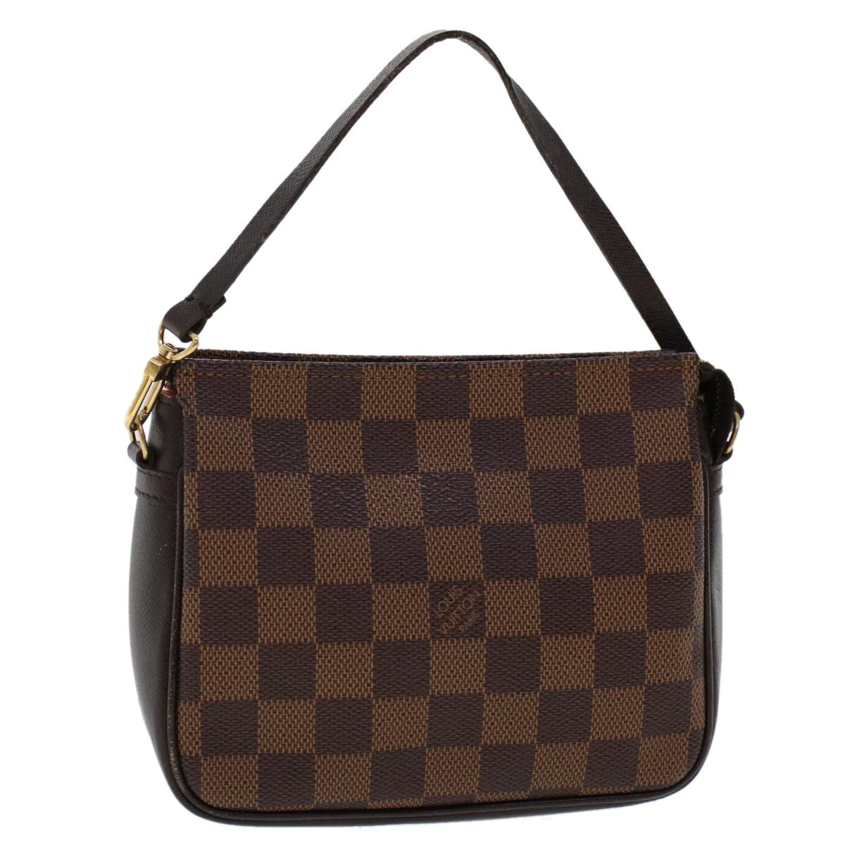 LOUIS VUITTON Damier Ebene Trousse Make Up Pouch N51982 LV Auth