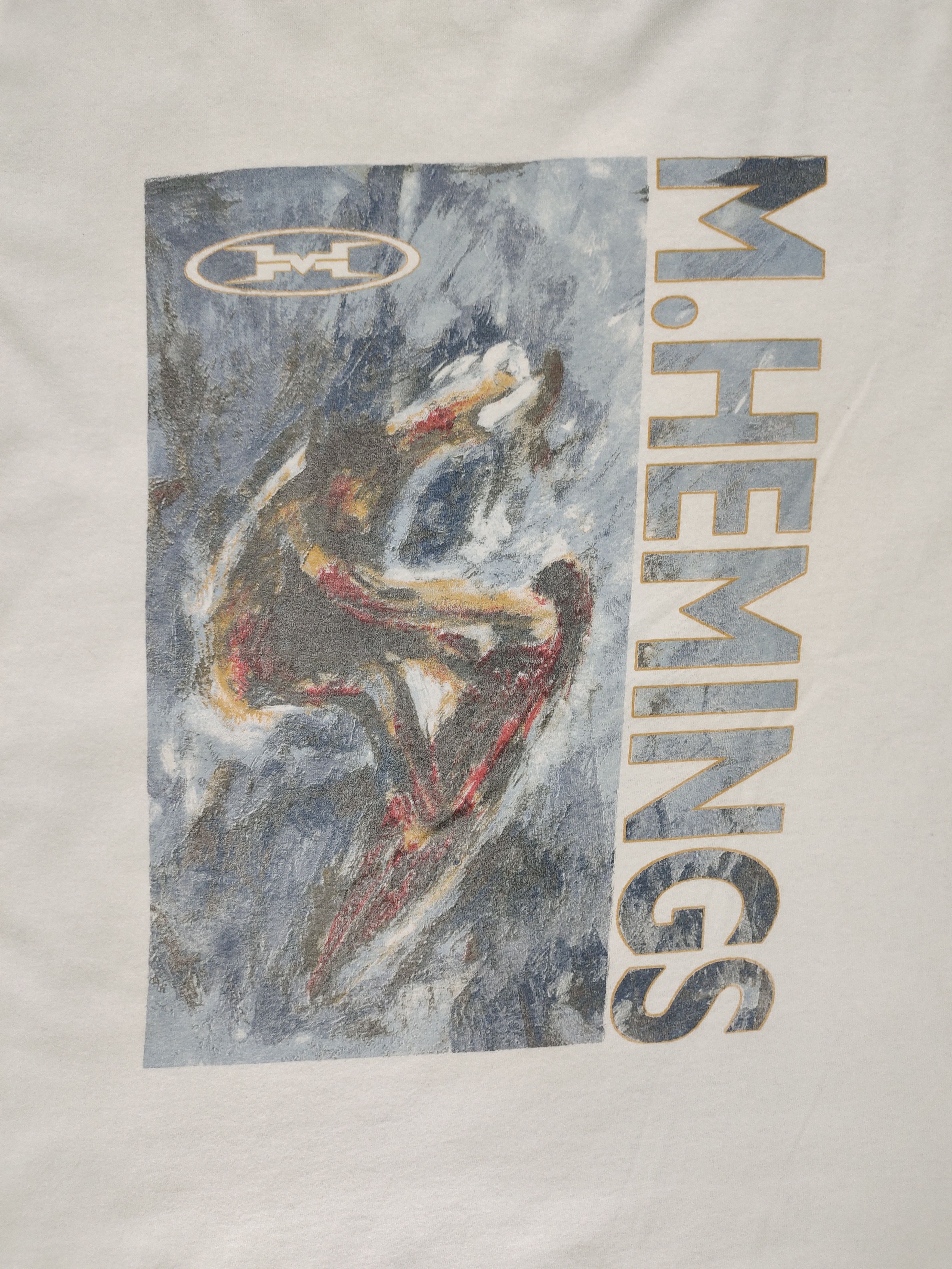 Quicksilver 1990s M.Hemings Pastel Artwork Surfing T-Shirt Size US L / EU 52-54 / 3 - 2 Thumbnail