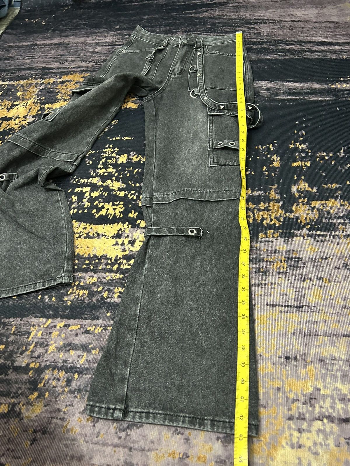 Tete Homme Romwe Cargo Bondage Flare Jeans Size US 28 / EU 44 - 22 Thumbnail