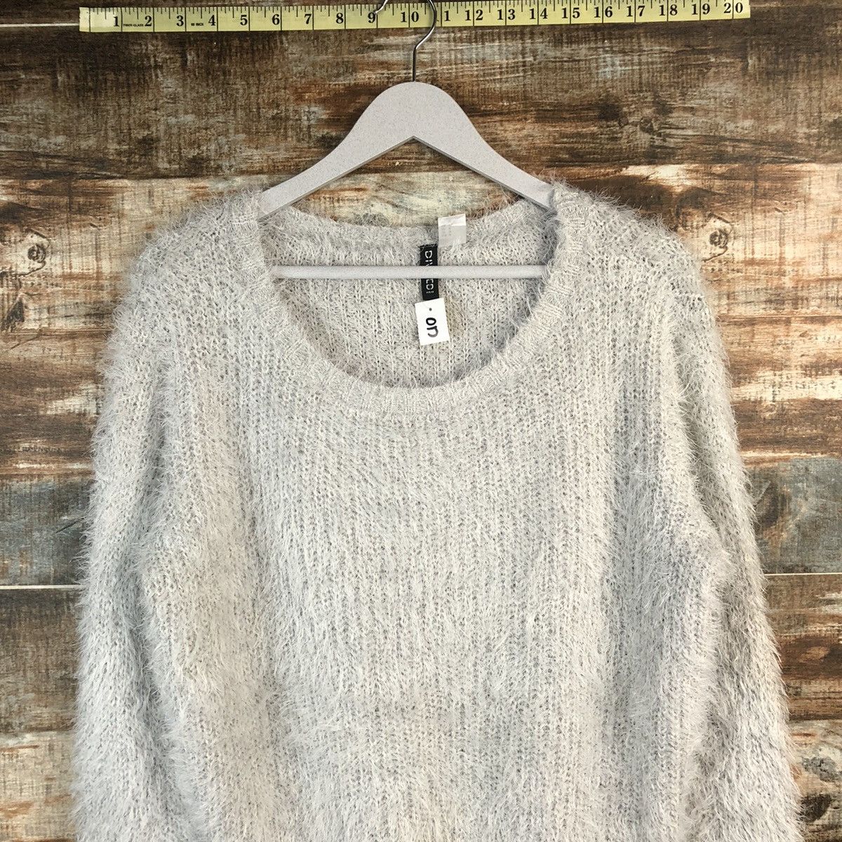 Homespun Knitwear × Japanese Brand DL H&M Grey Mohair shaggy fur Knitwear #C032 Size M / US 6-8 / IT 42-44 - 2 Thumbnail