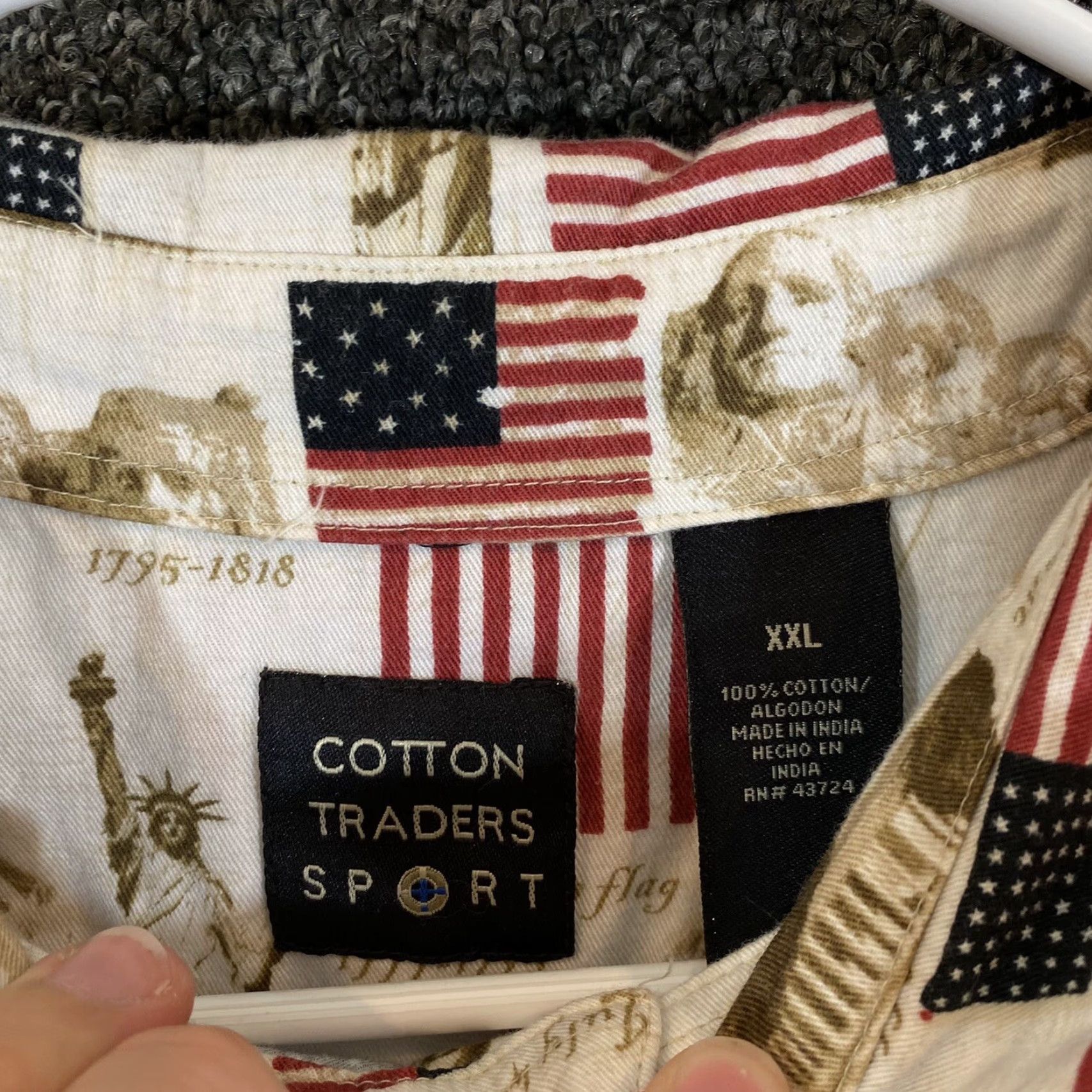 Cotton Traders VTG Cotton Traders Sport Shirt Mens 2XL Red Patriotic 4th Of July American Button Up Shirt Size US XXL / EU 58 / 5 - 5 Thumbnail
