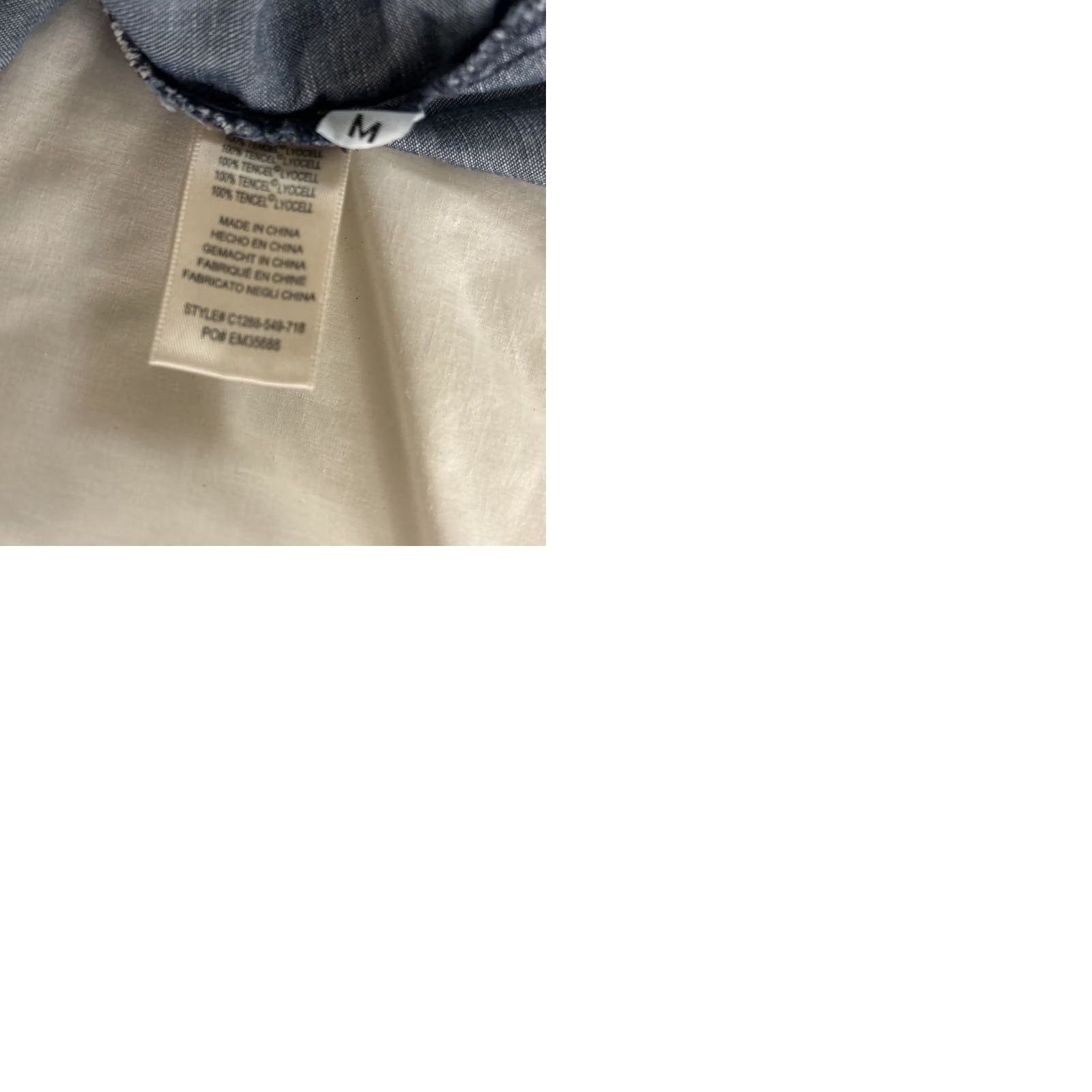 CLOT Cloth & Stone Womens Blue Chambray Button Down Dress Shirt Dress M Size M / US 6-8 / IT 42-44 - 9 Thumbnail