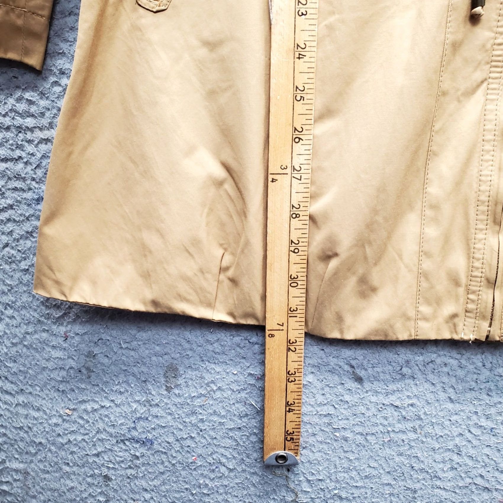 Coldwater Creek Coldwater Creek Womens Raincoat Coat S Brown Lined Removable Hood Full Zip Hooded Breathable Pockets Zip Size S / US 4 / IT 40 - 3 Thumbnail