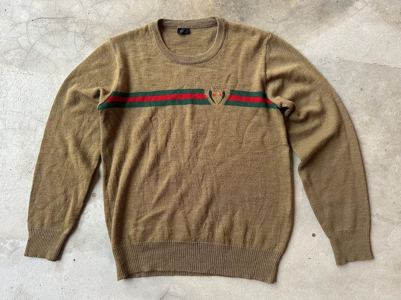 Gucci Authentic Gucci Vintage Web Wool Crewneck Jumper Size US S / EU 44-46 / 1 - 1 Thumbnail