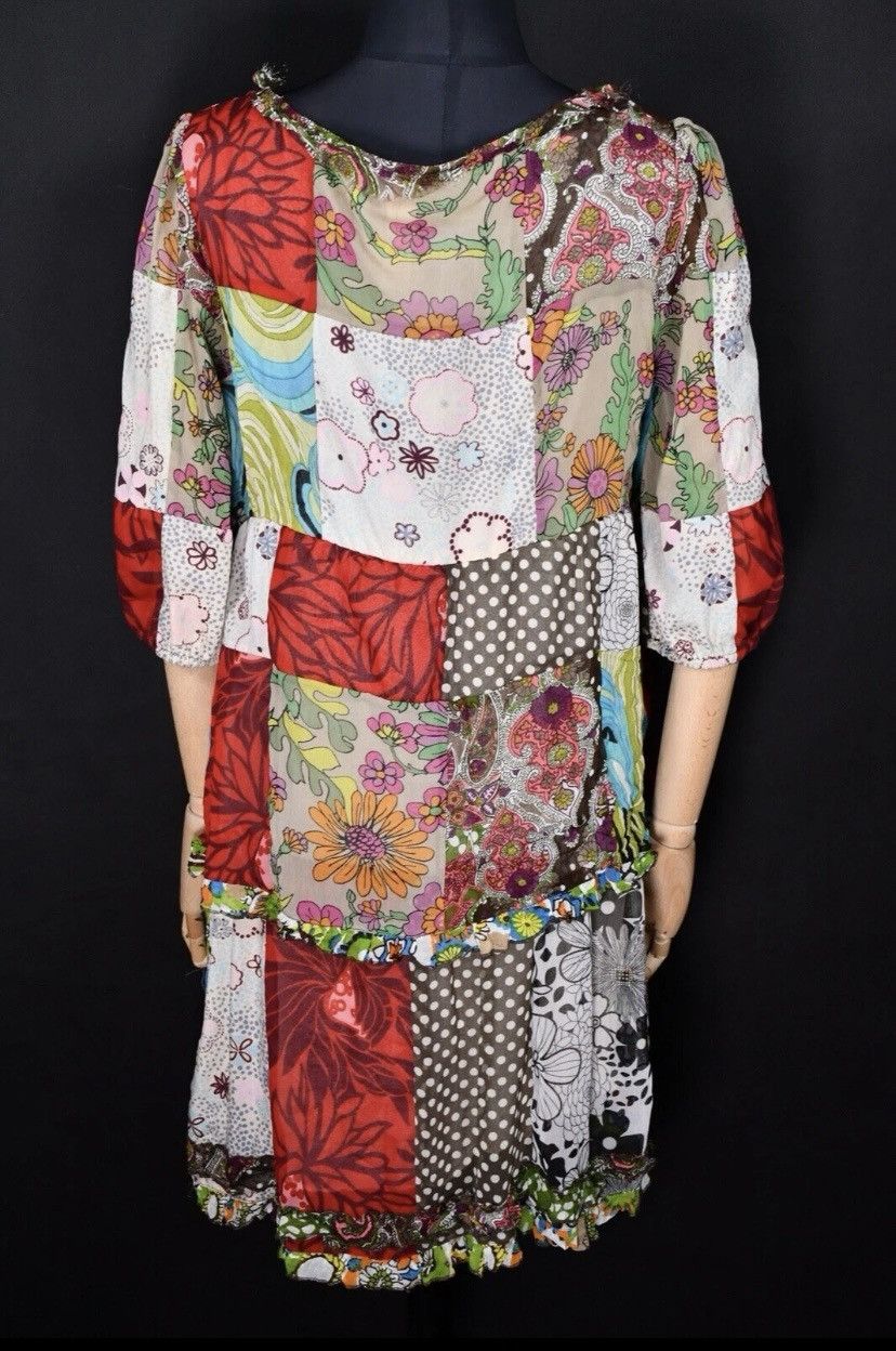 Designer × Hysteric Glamour Miss Sixty Collection Patchwork Women's Dress Cowboy Summer Size M / US 6-8 / IT 42-44 - 8 Thumbnail