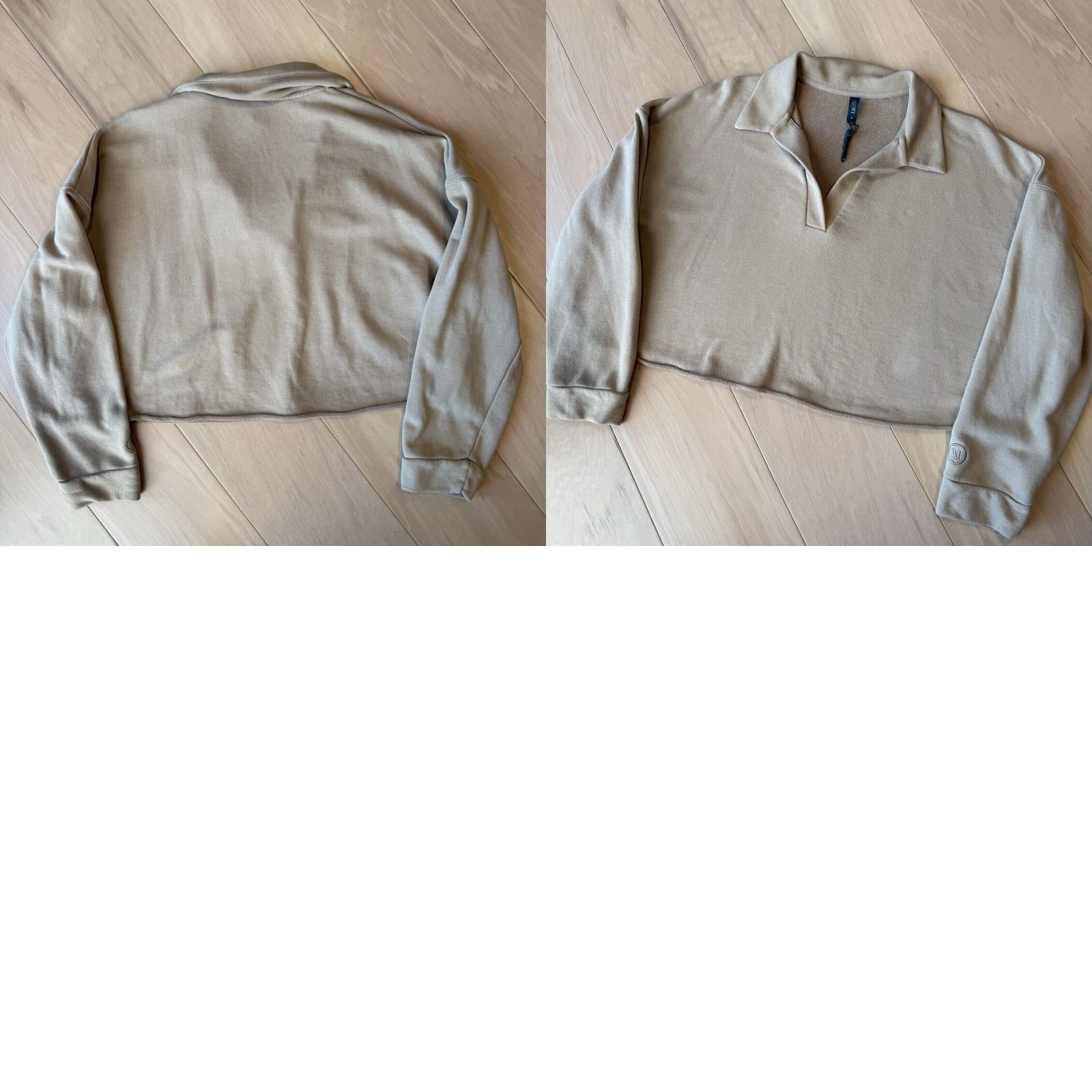 Vuori Vuori Polo Sweatshirt M Sedona Tan Fleece Pullover Cropped Yoga Athleisure Shirt Hooded Long Sleeve Casual All Seasons Size M / US 6-8 / IT 42-44 - 8 Thumbnail