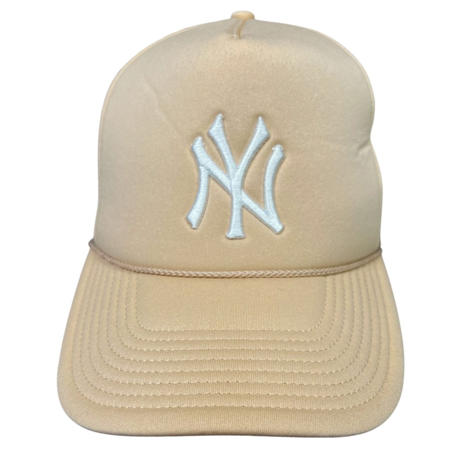 47 NY New York Yankees Beige Trucker Hat 47 Brand OSFA Size ONE SIZE - 1 Thumbnail