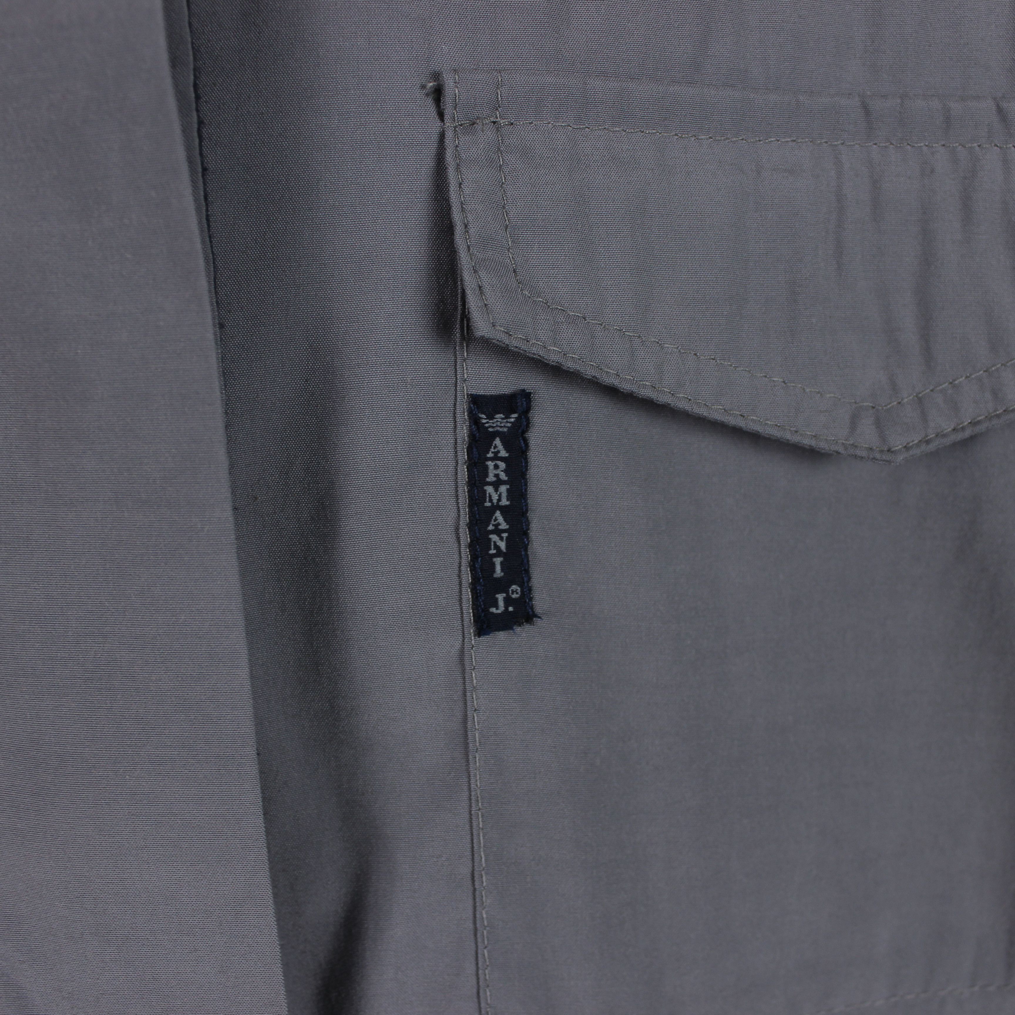 Armani Armani jeans overshirt shirt nylon rarity S M gray Size US M / EU 48-50 / 2 - 7 Thumbnail