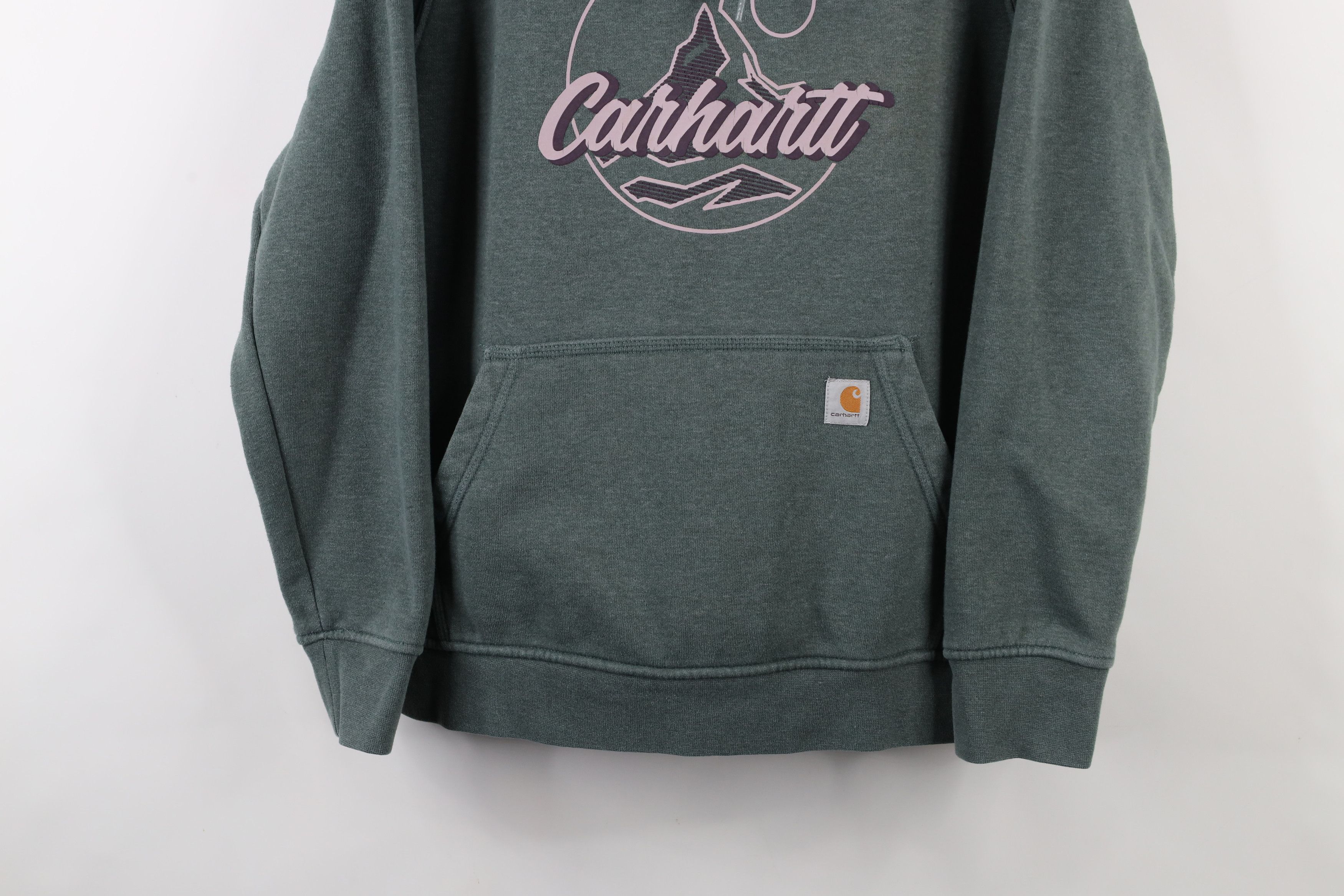Carhartt × Vintage Vintage Y2K Carhartt Spell Out Mountains Hoodie Sweatshirt Size XL / US 12-14 / IT 48-50 - 3 Thumbnail