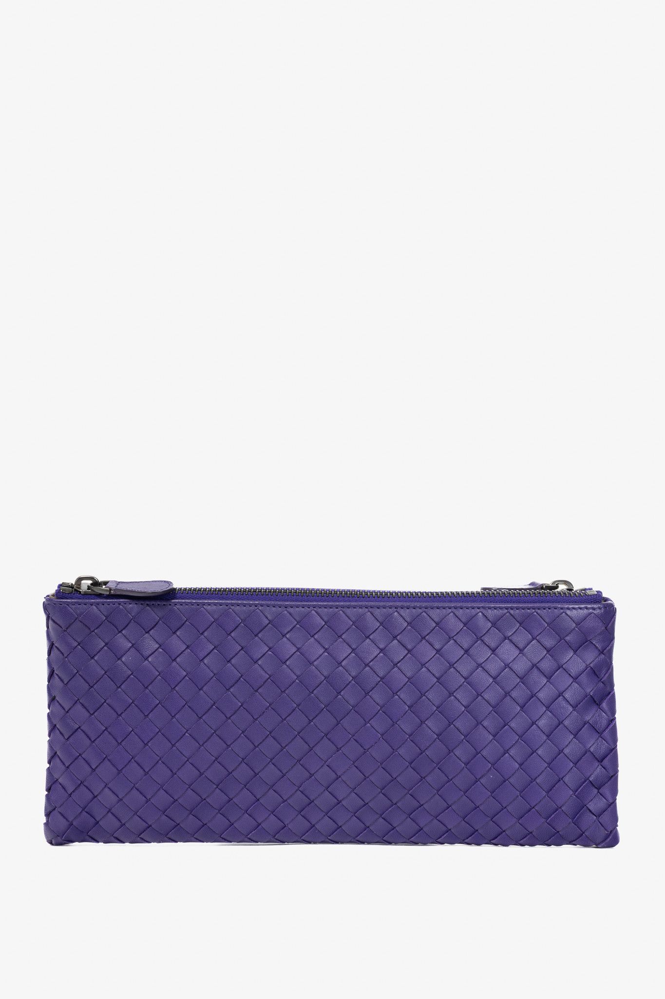 Bottega Veneta Bottega Veneta Purple Nappa Intrecciato Bifold Clutch Size ONE SIZE - 1 Thumbnail