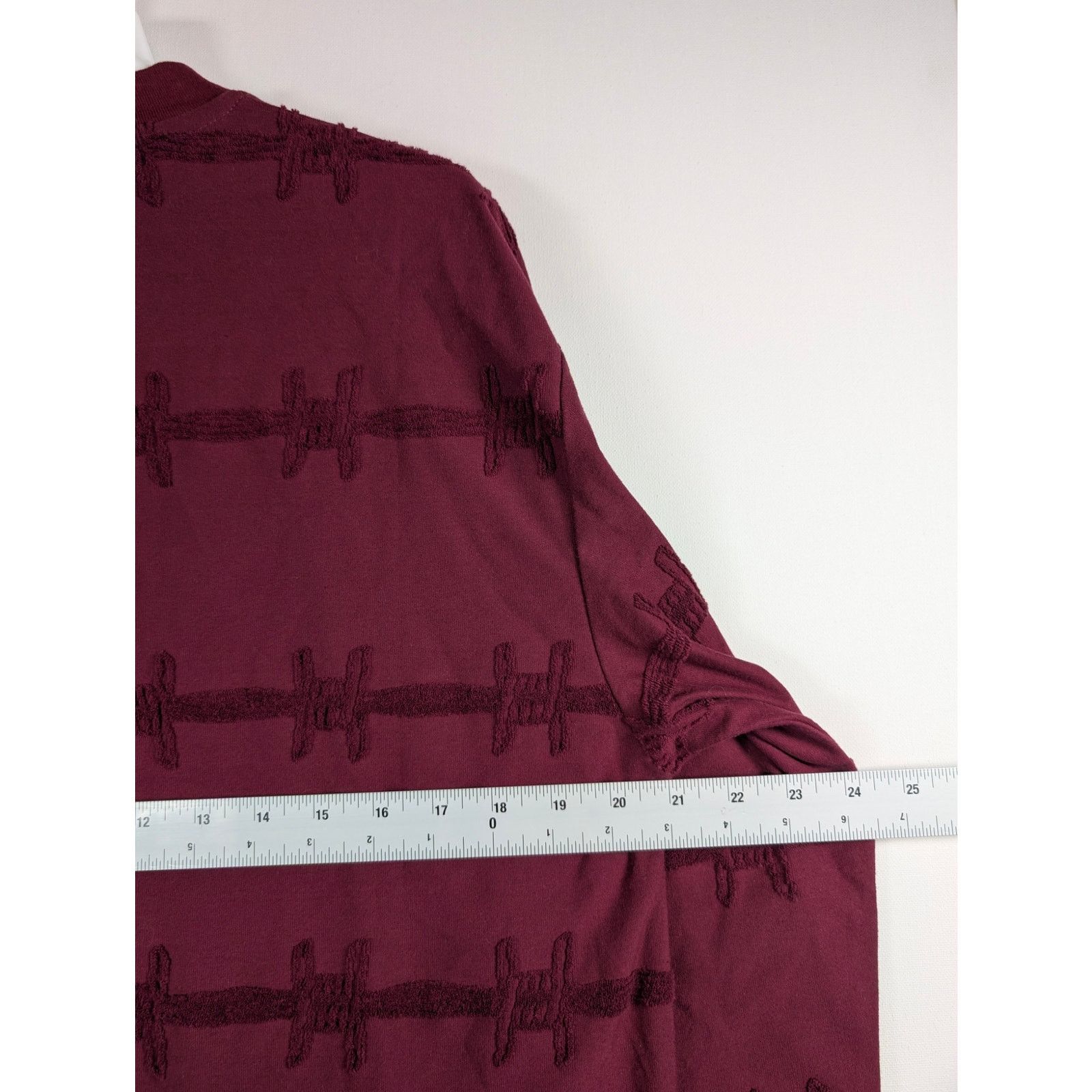 Brain Dead Brain Dead Burgundy Barbed Wire Burnout Long Sleeve Shirt M Size US M / EU 48-50 / 2 - 6 Thumbnail