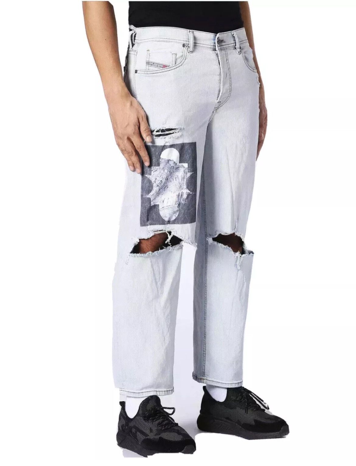 DIESEL PANTS REGULAR Light Blue Denim Pants RRP 350$ Y2K