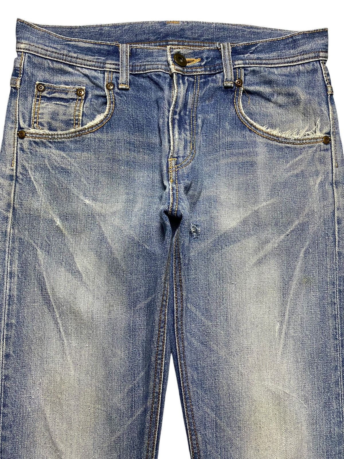 Lee × Vivienne Westwood Vintage Japan Lee Cowboy Buckle Back Distressed Skinny Jeans Size US 30 / EU 46 - 3 Thumbnail