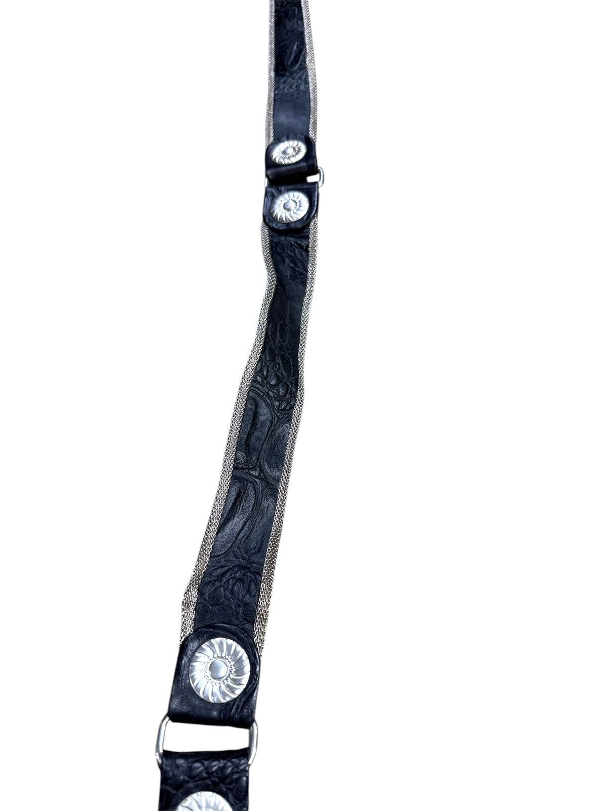 Genuine Leather × Vintage Vintage Echt Leder leader belt Size ONE SIZE - 3 Thumbnail