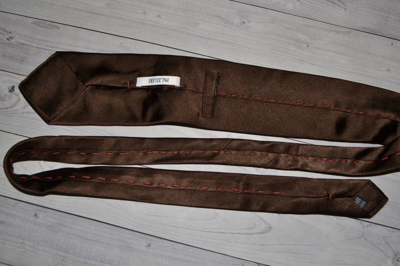 Pal Zileri Pal Zileri Brown Silk Tie Size ONE SIZE - 7 Thumbnail