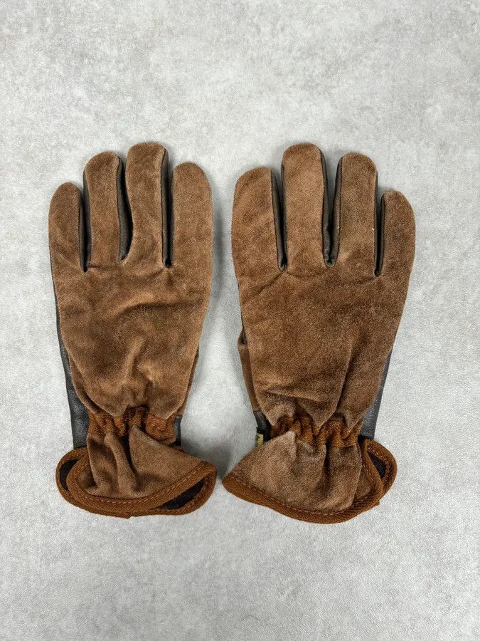 Armani 2000s Armani Brown Leather Gloves Size ONE SIZE - 3 Thumbnail