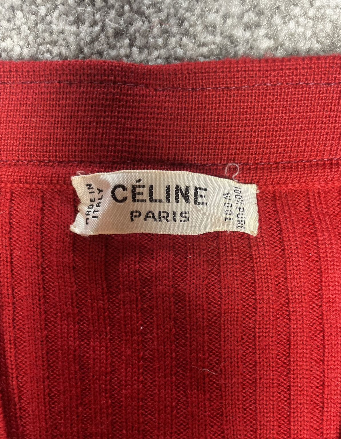 Celine Vintage Celine Paris Cardigan gold buttoms Size M / US 6-8 / IT 42-44 - 2 Thumbnail