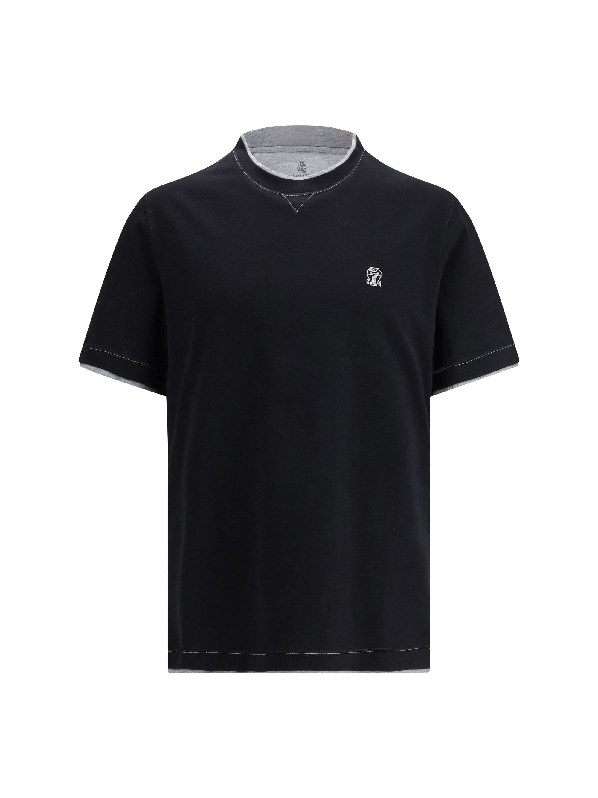 Brunello Cucinelli T-shirt in cotton with a logo Size US XS / EU 42 / 0 - 1 Thumbnail