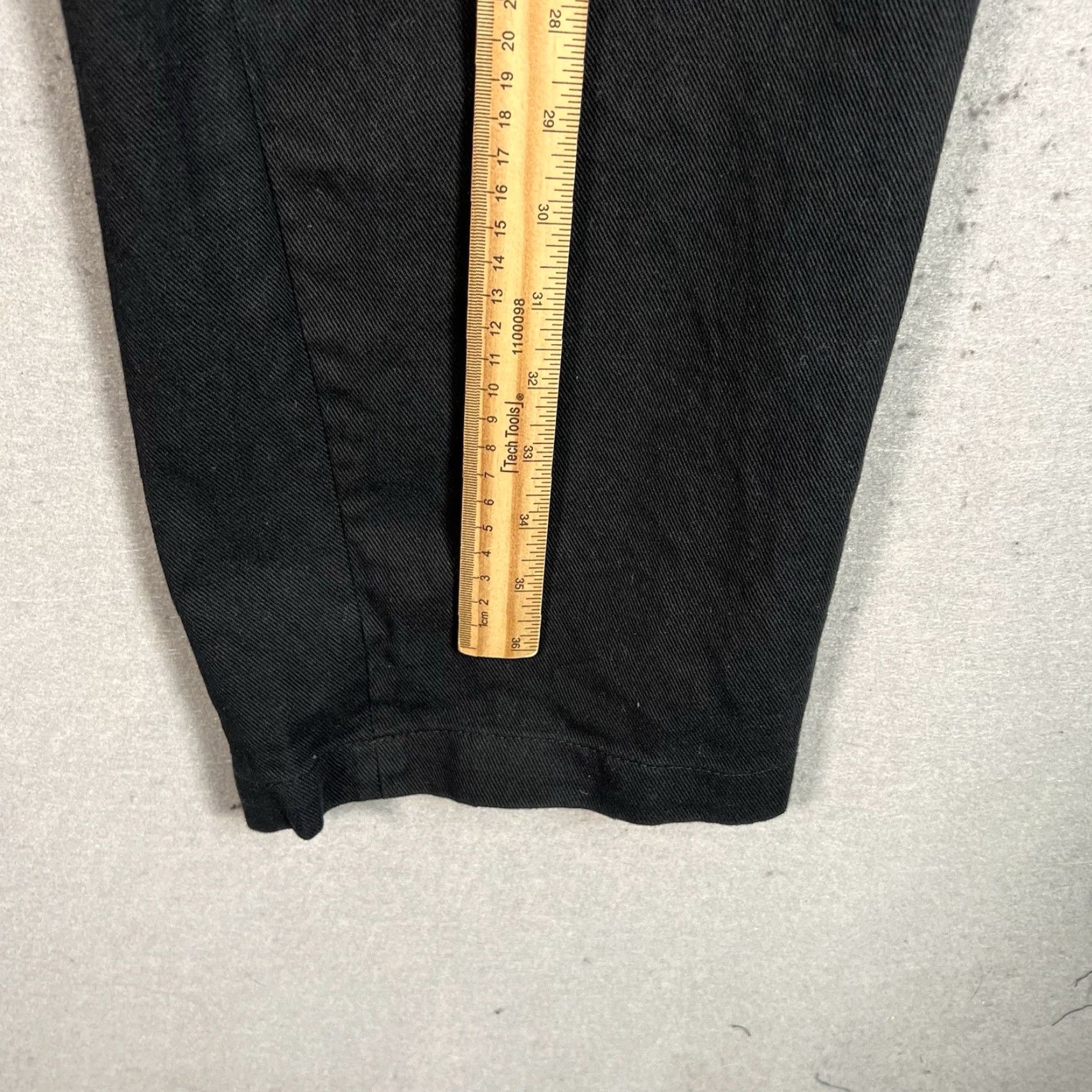 Zara Zara Jeans Womens Size 31 Black Wide Leg Straight Fit 100% Cotton Size 24" / US 00 / IT 34 - 5 Thumbnail