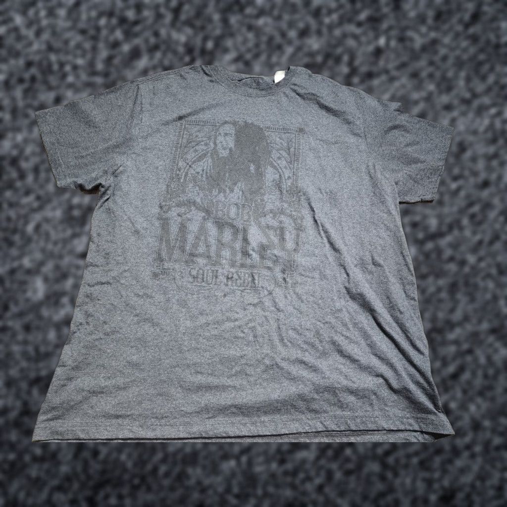 Vintage ZION Bob Marley Soul Rebel Band Music T-Shirt Men's 3XL Gray Graphic Short Sleeve Crew Neck Size US XXL / EU 58 / 5 - 1 Thumbnail