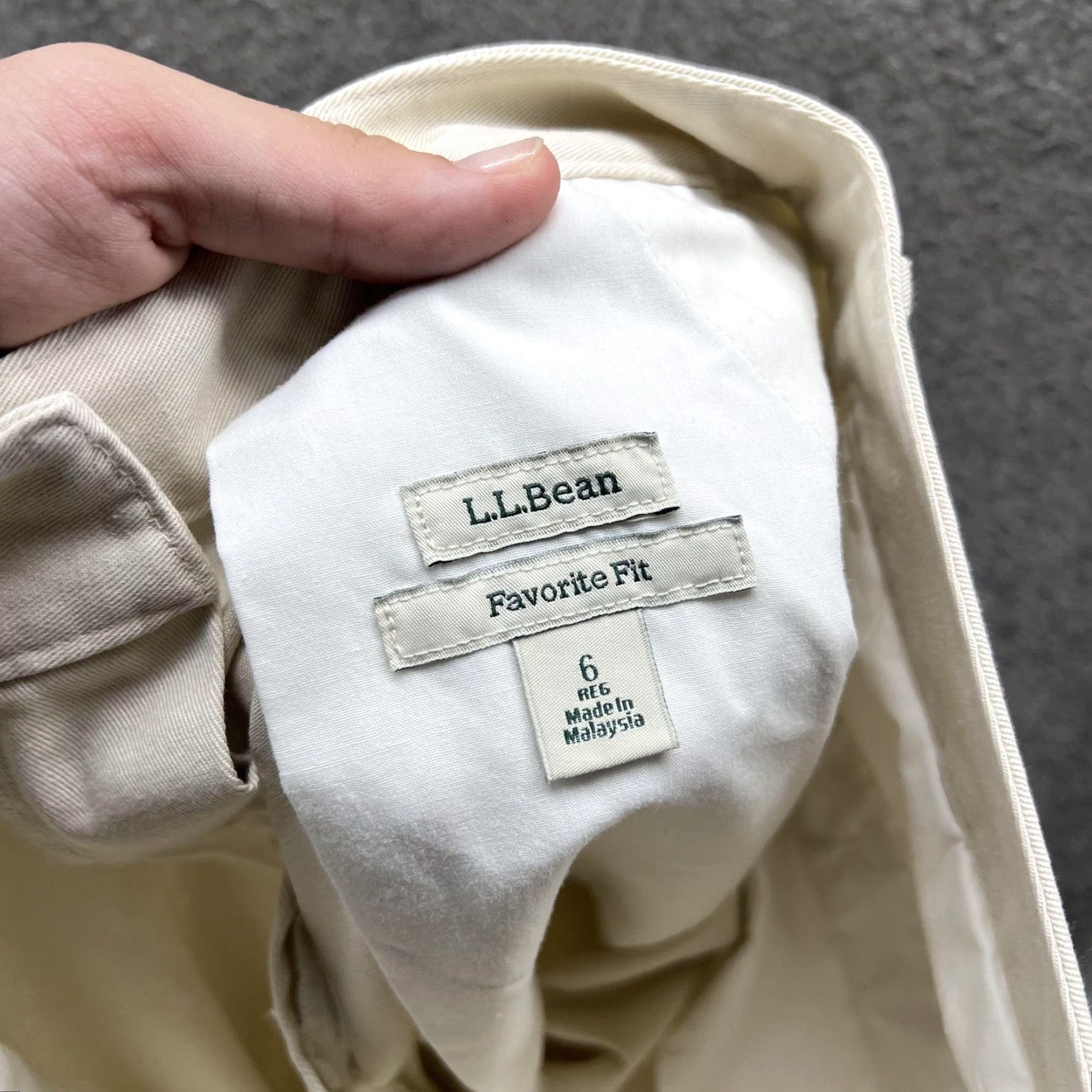 Vintage LL Bean Pants Womens 6 Khaki Favorite Fit Chino Straight Leg Cotton Casual Pockets Zip Back Welt Mens Womens Girls Boys Size 28" / US 6 / IT 42 - 5 Thumbnail
