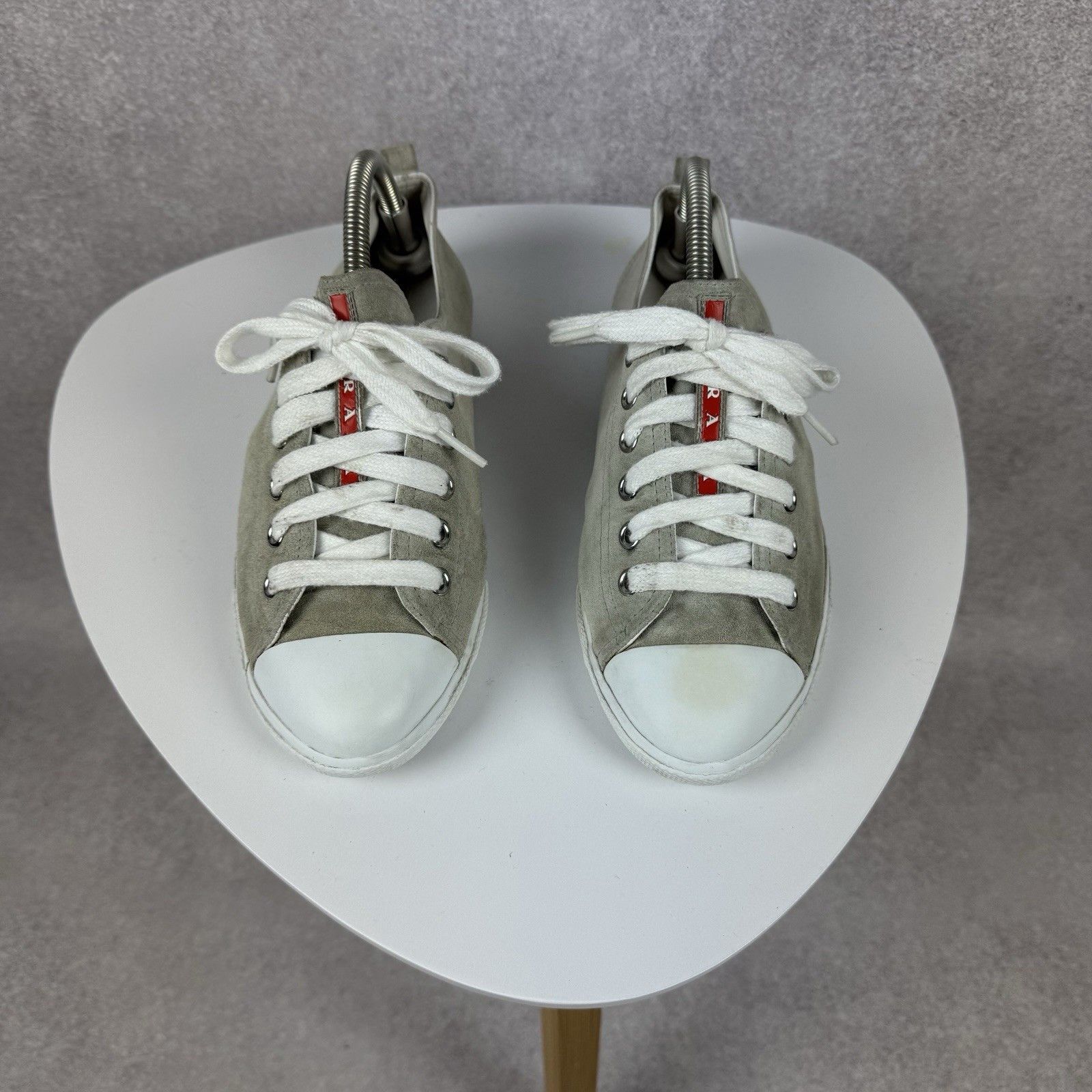 Prada Prada Women Shoes Size 8US/39EU Flat Gray Canvas Rubber Toe Size US 8 / IT 38 - 5 Thumbnail
