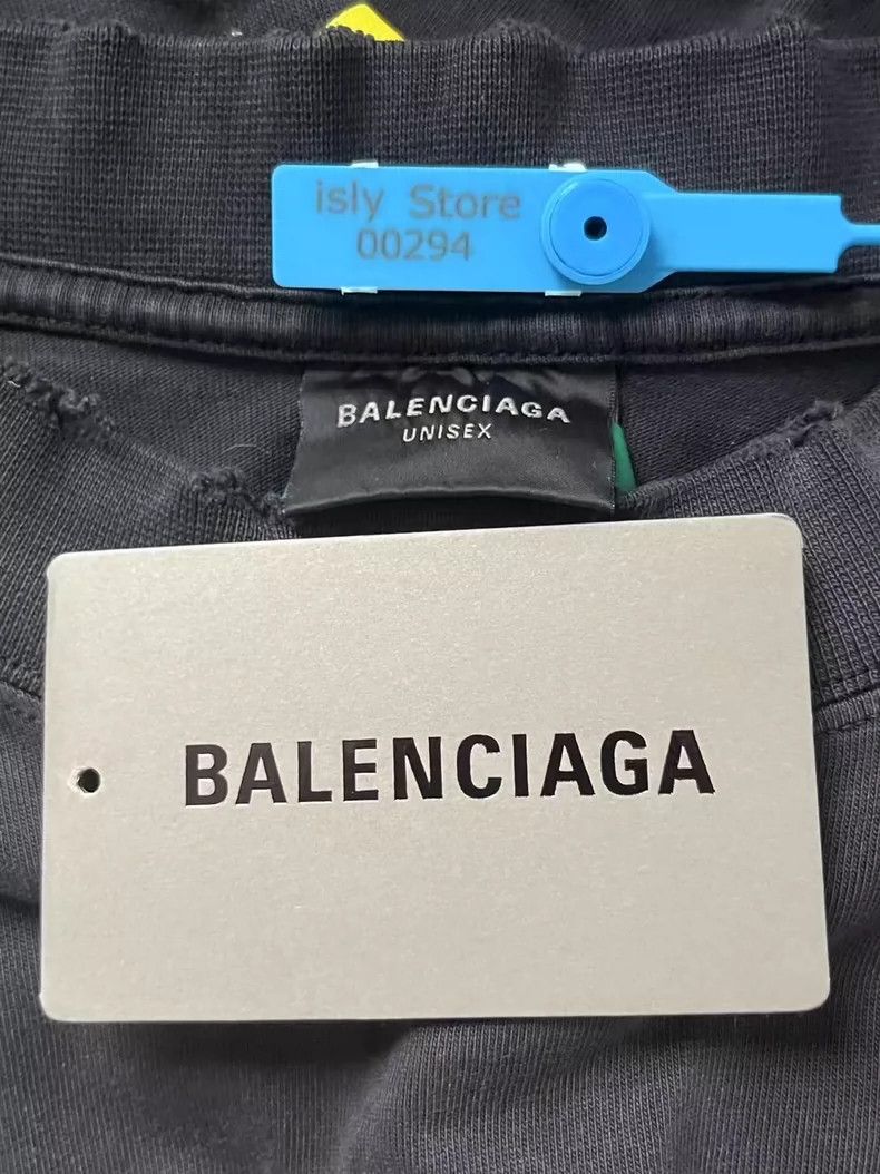 Balenciaga Balenciaga Tape Letter Logo Printed Crew Neck Short Sleeve Size US M / EU 48-50 / 2 - 6 Thumbnail