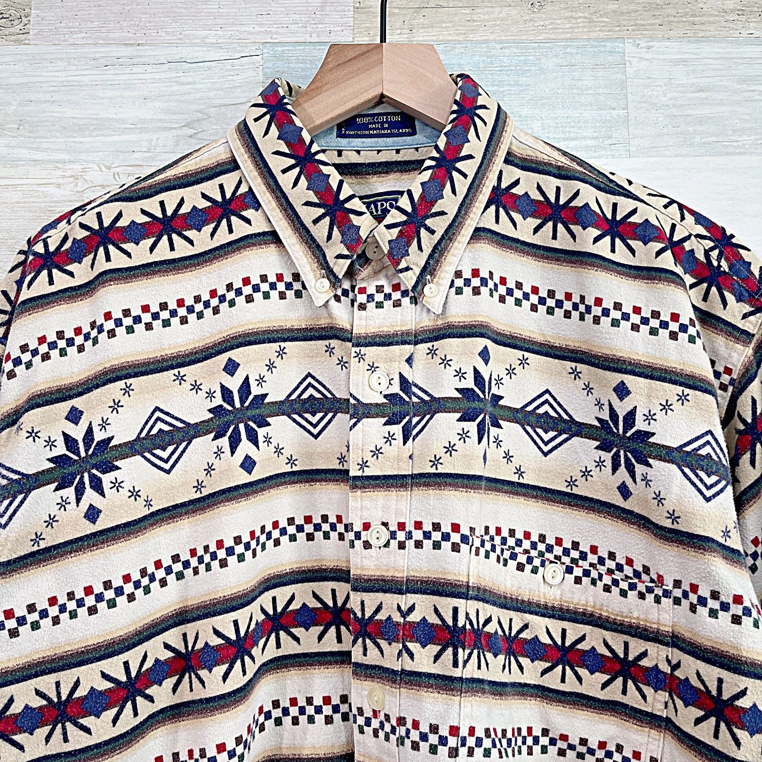 Chaps × Chaps Ralph Lauren × Vintage CHAPS Ralph Lauren Vintage Chamois Aztec Shirt Mens Large Size US L / EU 52-54 / 3 - 2 Thumbnail