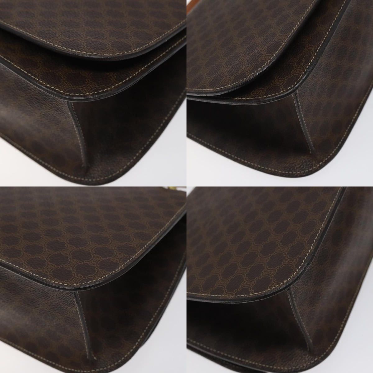 Celine CELINE Macadam Canvas Shoulder Bag Pvc Leather Brown Gold Size ONE SIZE - 10 Thumbnail
