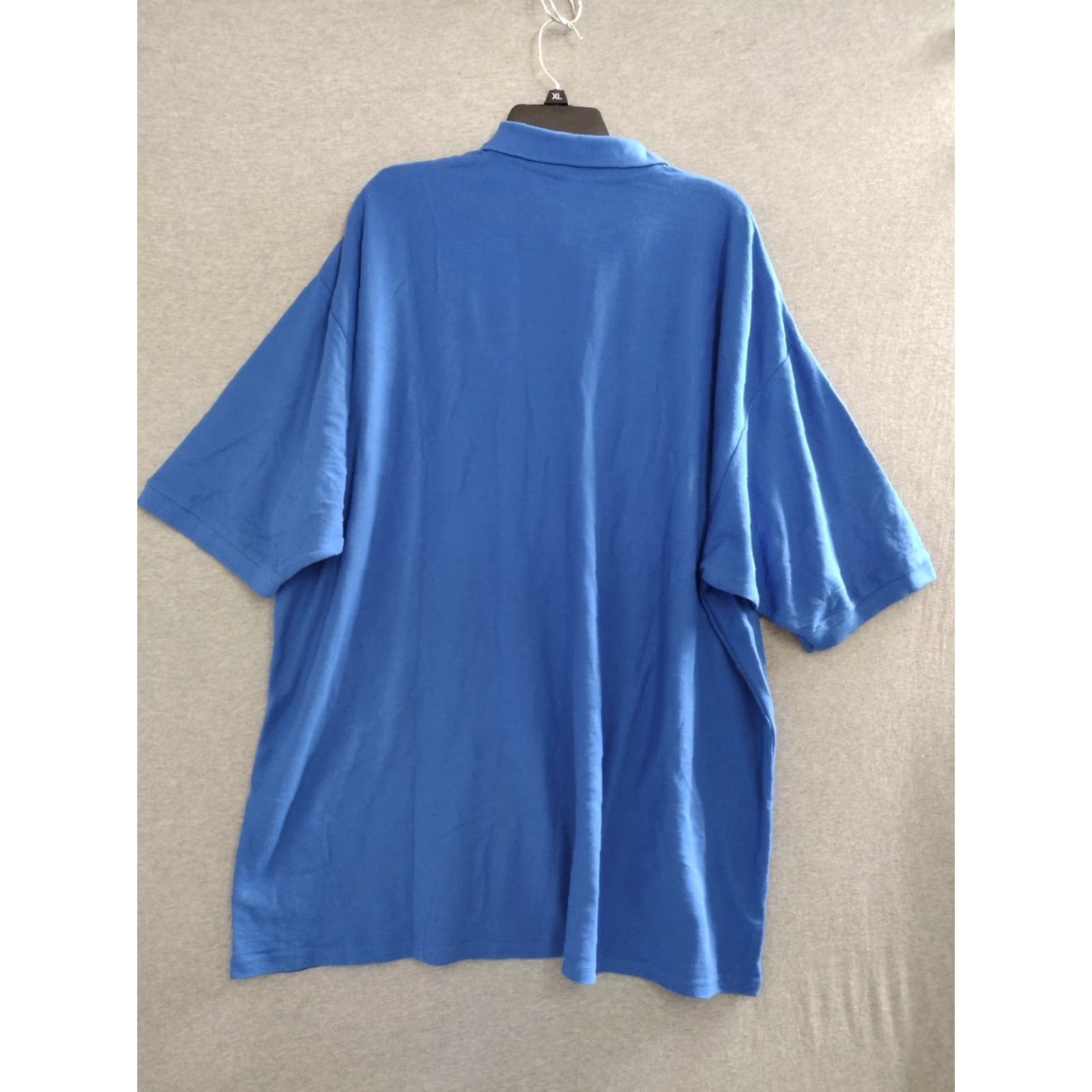 Jerzees Jerzees Polo Shirt Men Blue 4XL Shirt Regular Short Sleeve Crew Neck Color Blue Easy Care Jersey Cotton Blend Polyester 80s 90s Brand Jerzees Mens Size US XXL / EU 58 / 5 - 2 Thumbnail