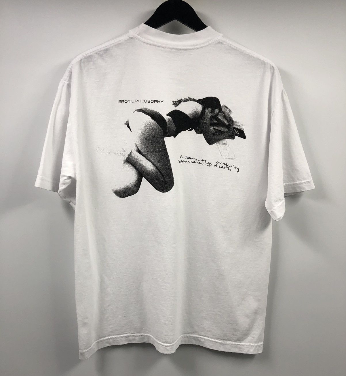 Los Angeles Apparel Erotic Philosophy Lingerie Book Pocket White T-Shirt Medium Size US M / EU 48-50 / 2 - 1 Thumbnail