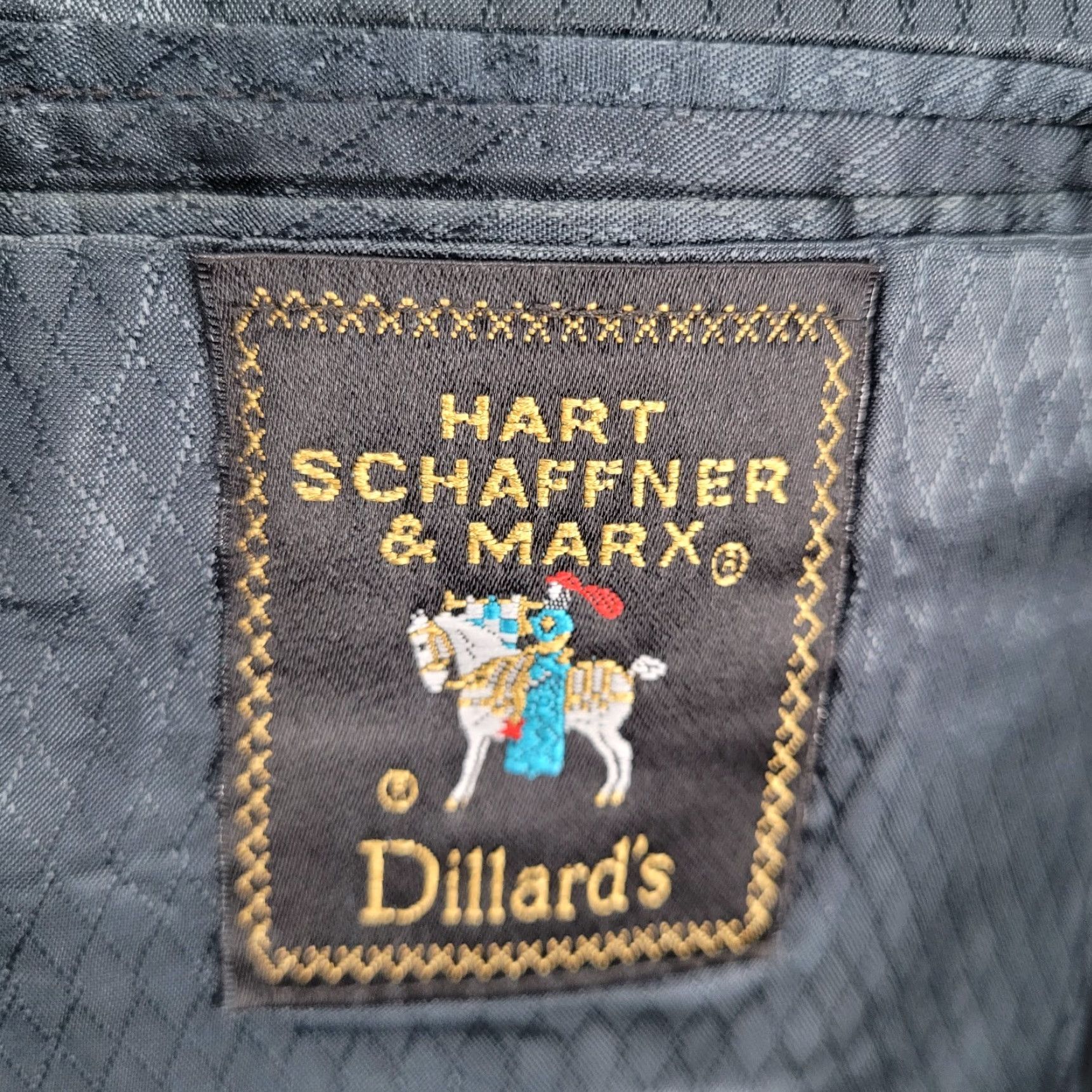 Hart Schaffner Marx Hart Schaffner Marx Blue 100% Wool Pinstriped 2 Button Blazer Sport Coat USA 40R Men Regular Notch Single-Breasted Two-Button Vintage Size 40R - 3 Thumbnail