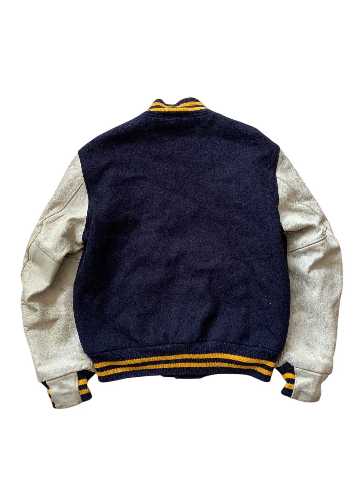 🔥VTG GOLDEN BEAR WOOL/LEATHER LETTERMAN VARSITY