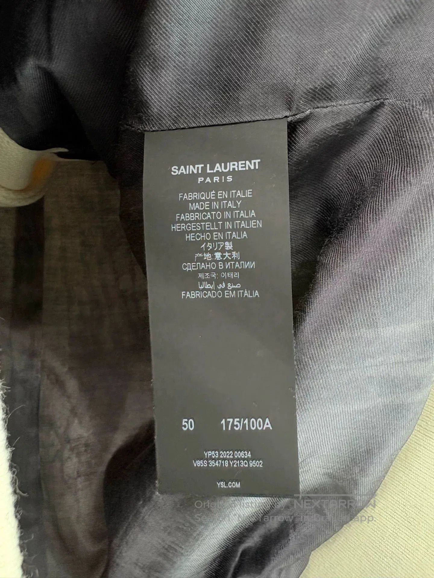 Saint Laurent Paris Saint Laurent White Leather Sleeves Baseball Jacket. Size US M / EU 48-50 / 2 - 5 Thumbnail