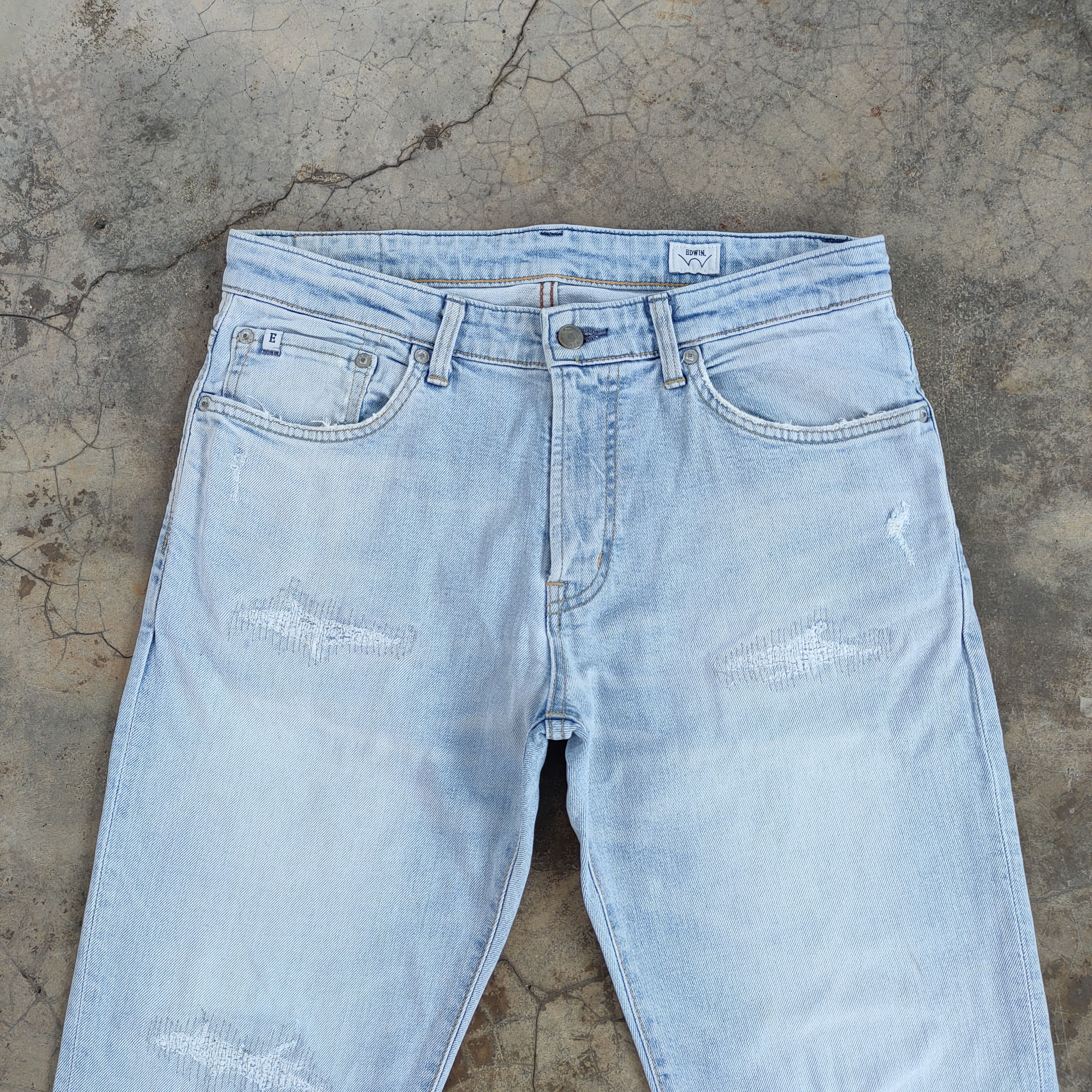 Edwin VINTAGE EDWIN LIGHT BLUE JEANS DENIM PANTS Size US 32 / EU 48 - 4 Thumbnail