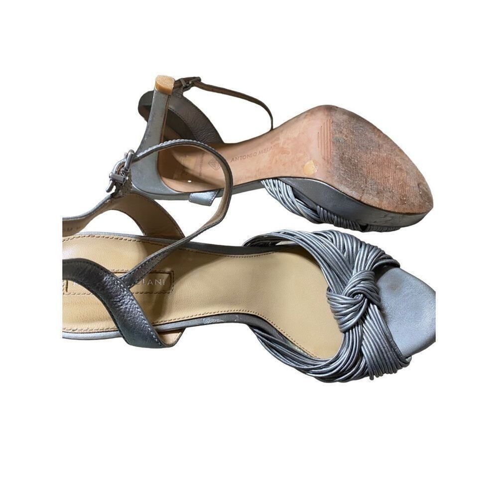 Other Antonio Melani Women's Silver Stilleto 4'' Knotted Strappy Heels 8.5 Size US 8.5 / IT 38.5 - 9 Thumbnail