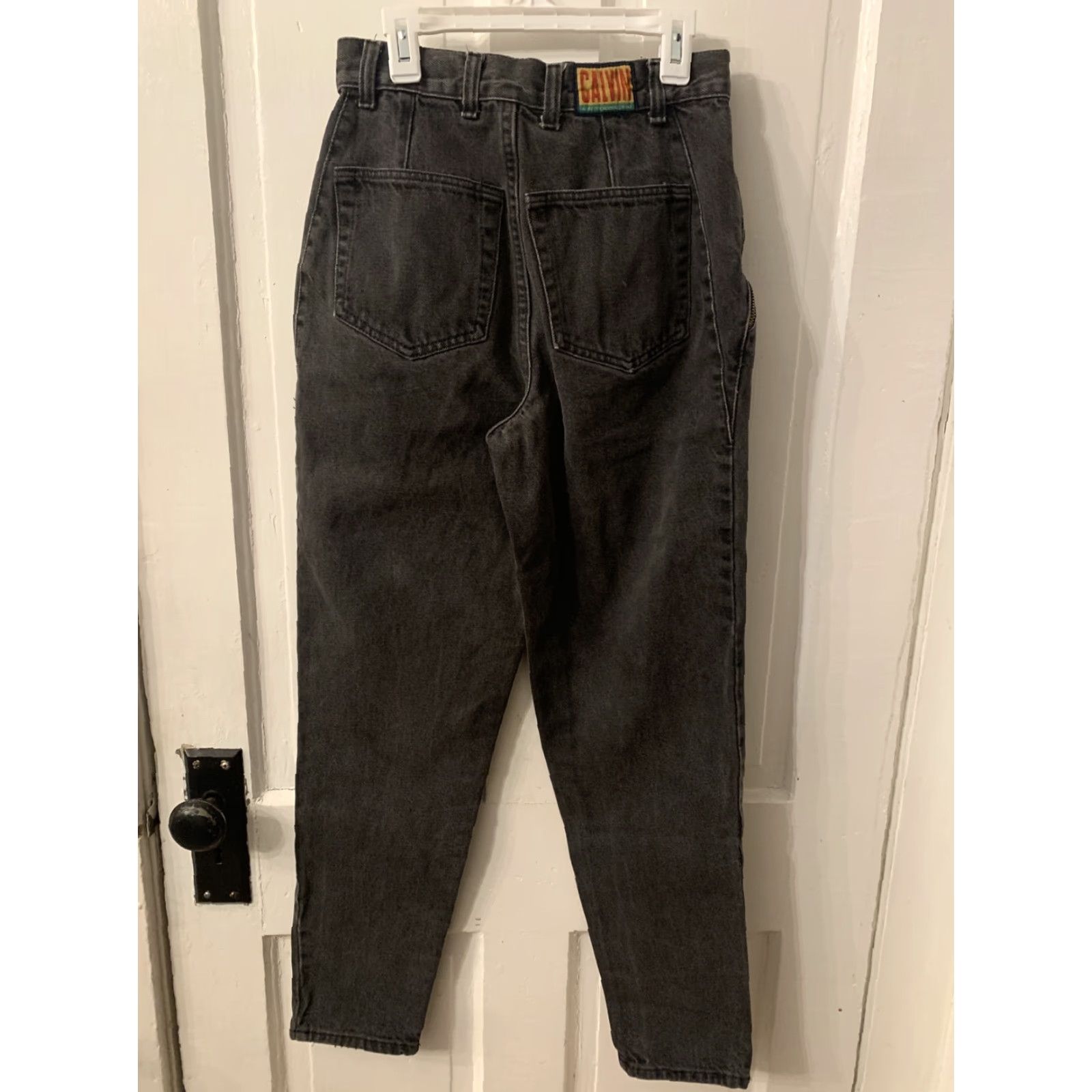 Calvin Klein VINTAGE Calvin Klein Skinny Jeans Womens Size 7/8 Black Faded Size 28" / US 6 / IT 42 - 5 Thumbnail