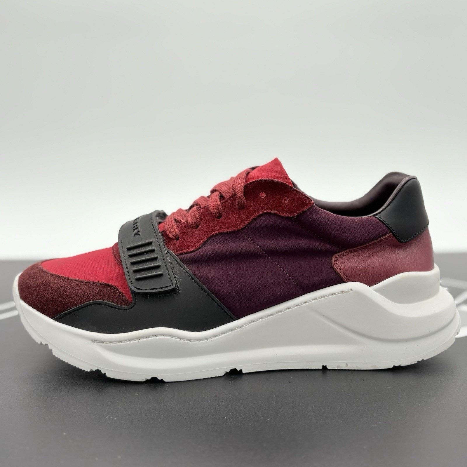 Burberry Burberry Regis Sneaker ' Red Black ' | GREAT CONDITION! Size US 10.5 / EU 43-44 - 8 Thumbnail