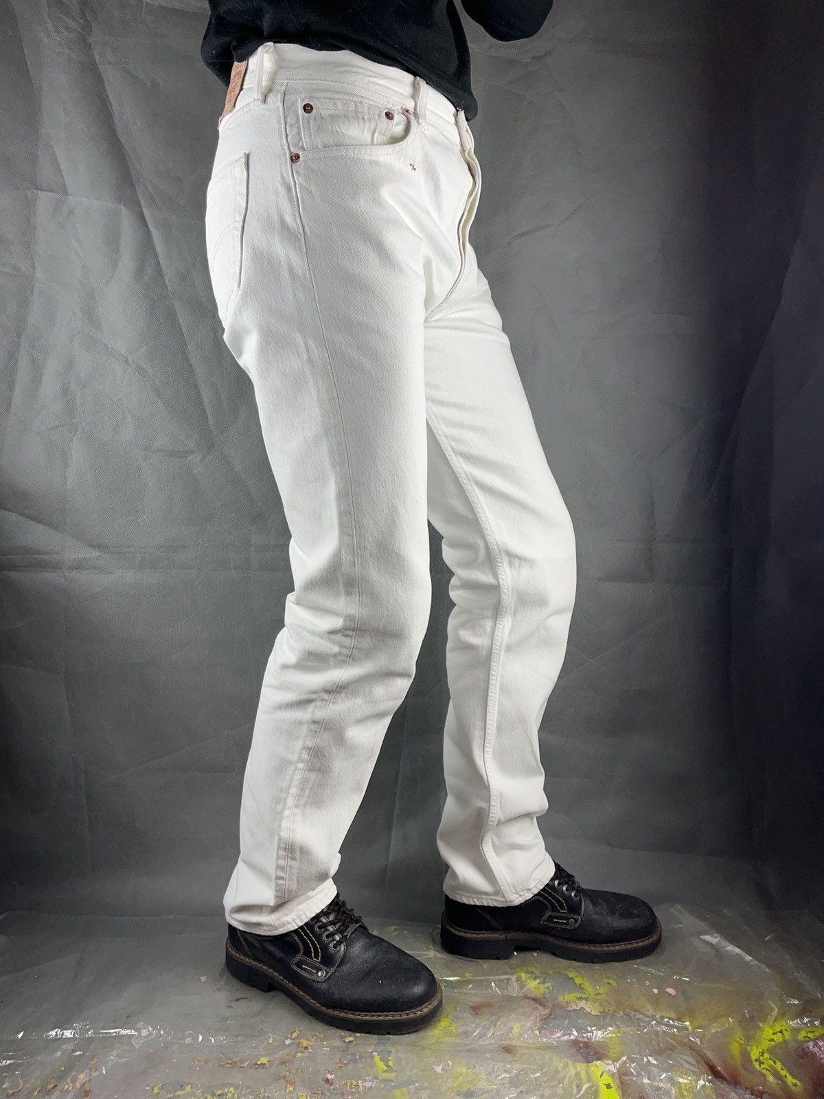 Levi's Levi’s 501 jeans white denim 90s made in Belgium Size US 34 / EU 50 - 1 Thumbnail