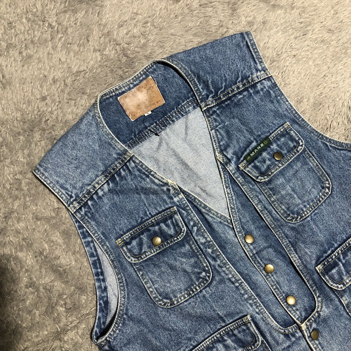 MANX VEST MULTI POCKET DENIM