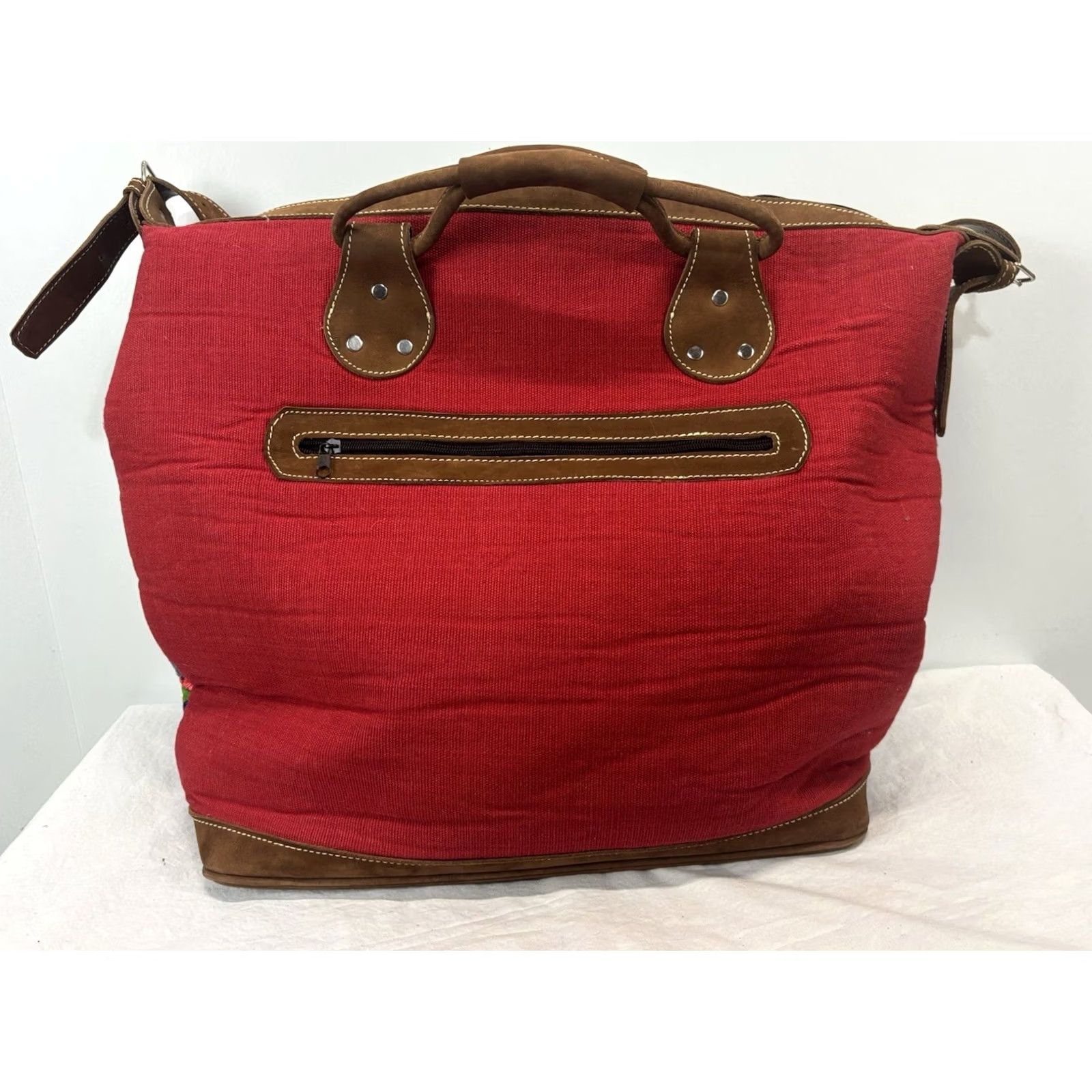 Vintage Guatemalan Huipil Weekender Travel Bag Unbranded Tote Convertible Size ONE SIZE - 5 Thumbnail