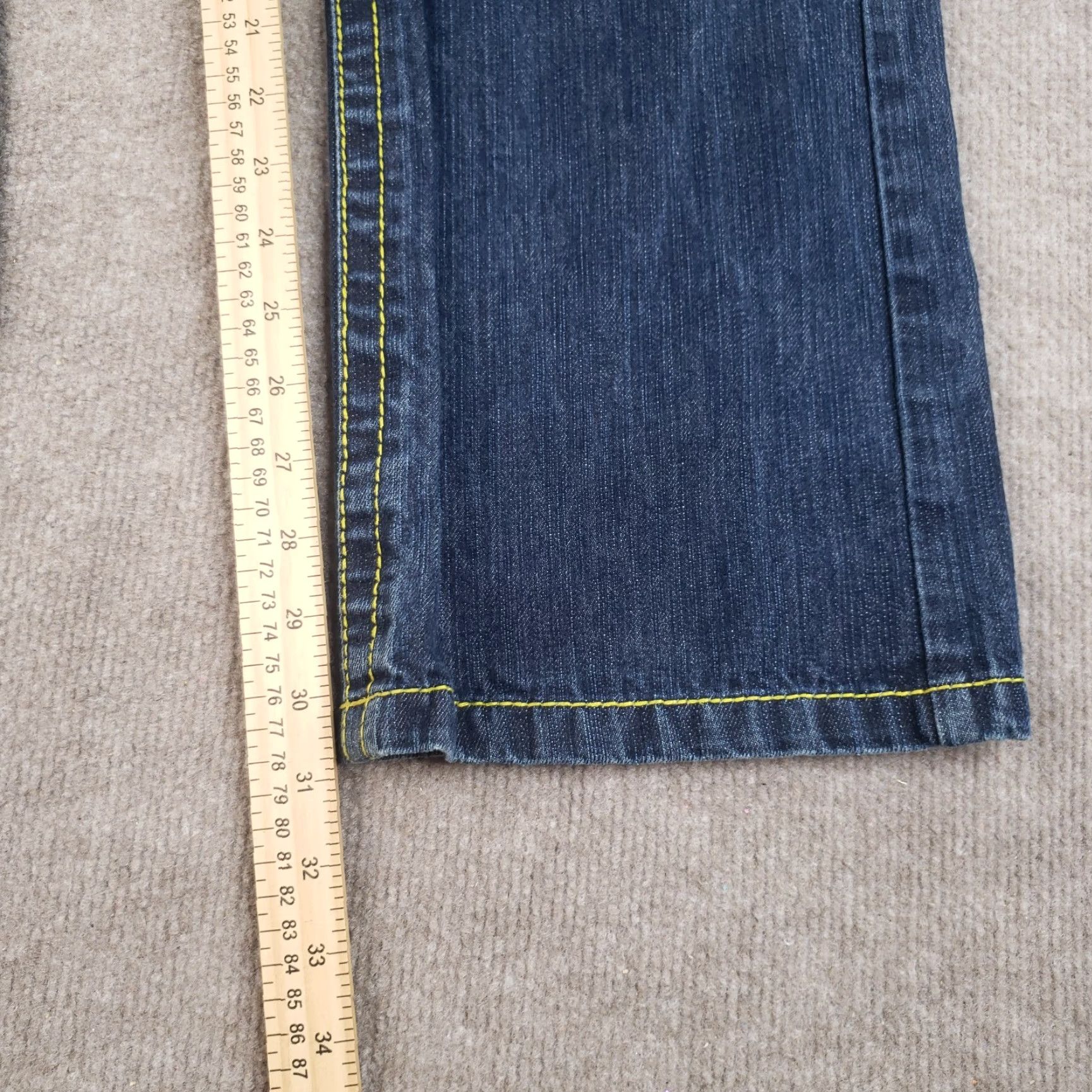 Denime VINTAGE Miskeen Jeans Men 29x31 Denim Blue 90s Grunge Embroidered Pockets Relaxed Straight Jeans Mens Regular Size 29 Size US 29 - 3 Thumbnail