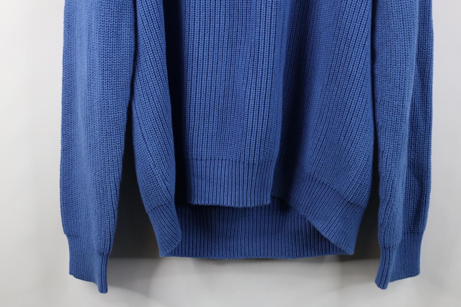 Lands' End Vintage 90s Lands End Ribbed Knit Crewneck Sweater Blue USA Size US L / EU 52-54 / 3 - 10 Thumbnail