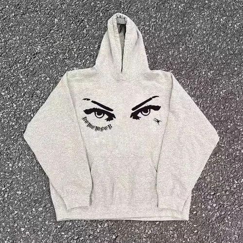 Other Grey street retro spider print loose hoodie y2k Size US L / EU 52-54 / 3 - 1 Thumbnail