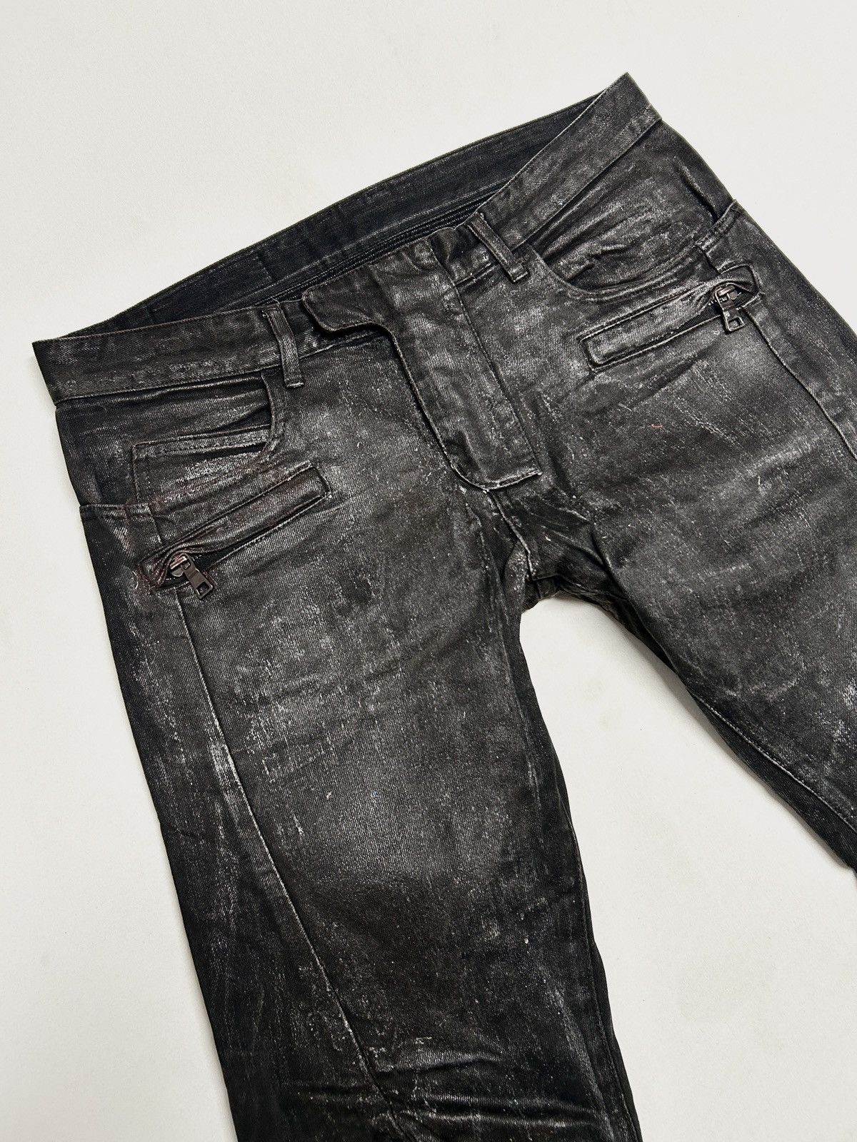 Balmain SS2014 Banana Cut Waxed Denim Size US 32 / EU 48 - 3 Thumbnail