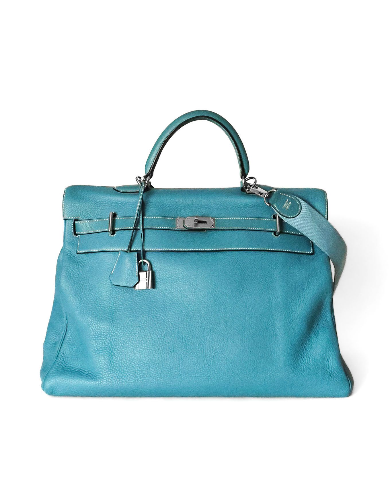 Hermes Kelly 50 Voyage Blue Jean Togo 2004 Size ONE SIZE - 2 Thumbnail