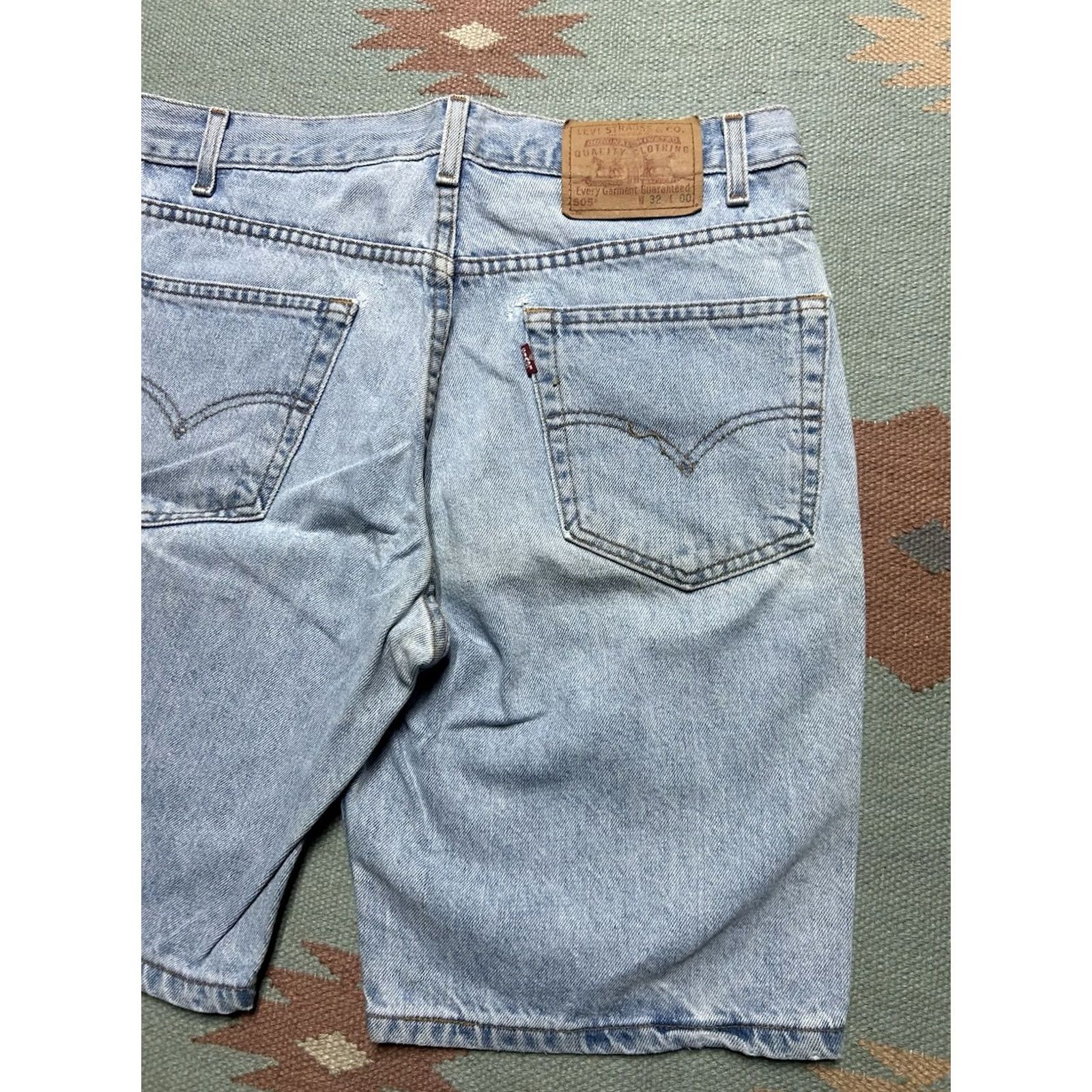 Levi's VINTAGE Levi’s 550 Jeans Shorts Jorts Regular Fit Light Wash 90s Y2K Skater 32 Mens Jeans Shorts Blue Denim Size US 32 / EU 48 - 2 Thumbnail